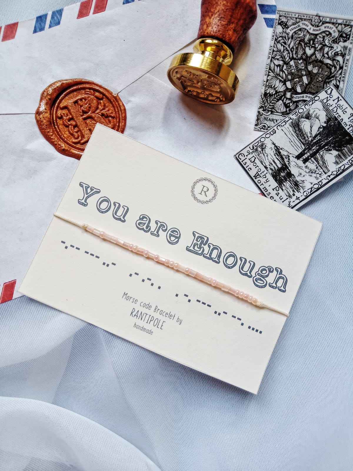 You Are Enough morse-code bracelet