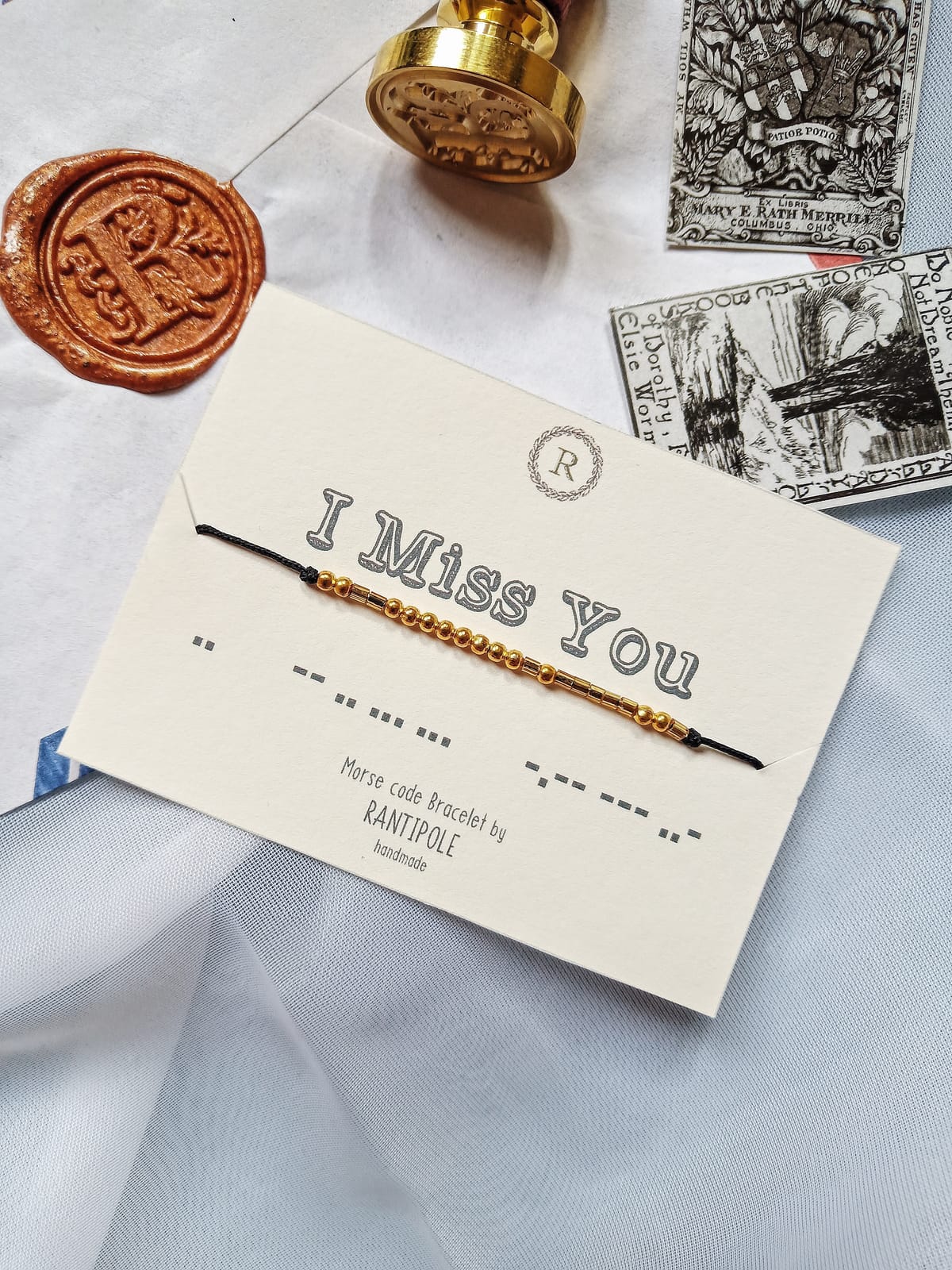 I Miss You morse-code bracelet